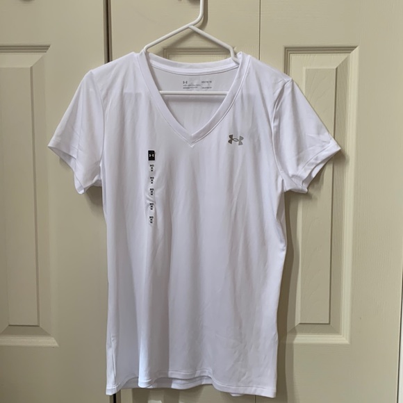 White Underarmour T-Shirt - Ladies Size M - Picture 2 of 4